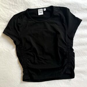 TNA Aritzia Malibu Crop T-Shirt XXS Black - NWOT 2XS Tee
